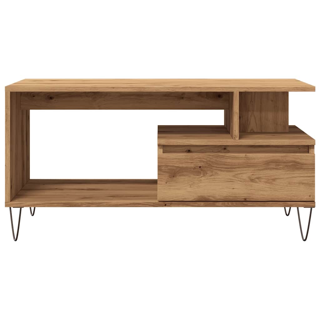 Coffee Table Artisan Oak 90x49x45 cm Engineered Wood