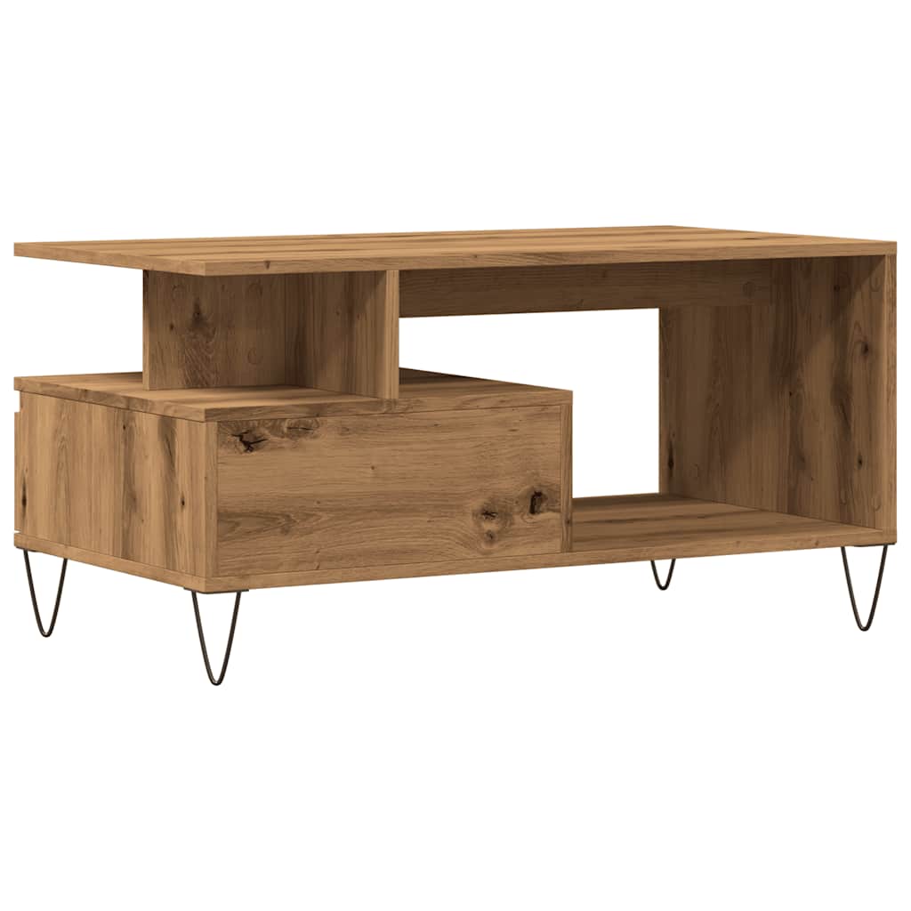 Coffee Table Artisan Oak 90x49x45 cm Engineered Wood