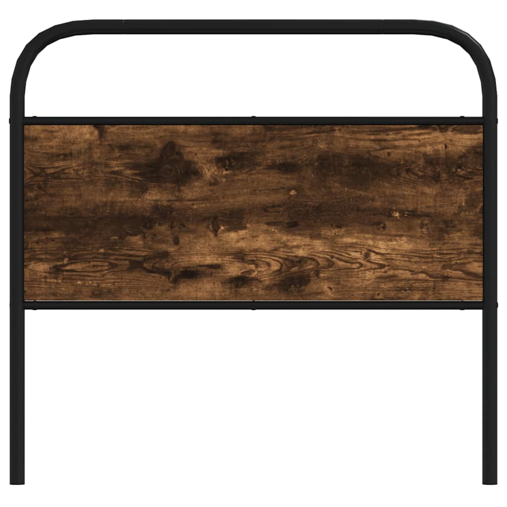 Headboard Smoked Oak 90 cm Steel and Engineered Wood