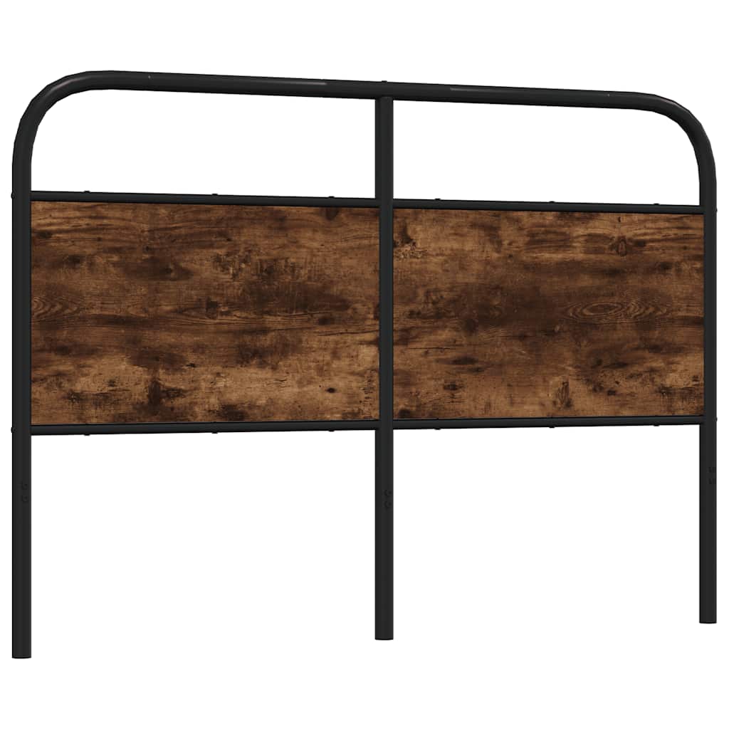 Headboard Smoked Oak 140 cm Steel and Engineered Wood