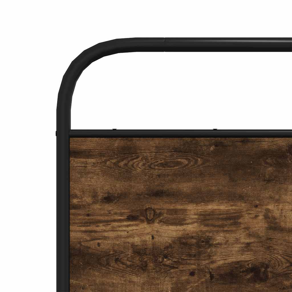 Headboard Smoked Oak 160 cm Steel and Engineered Wood