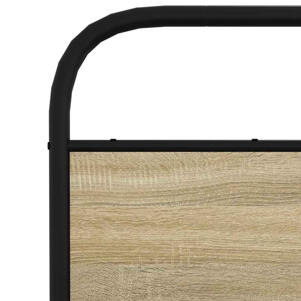 Bed Frame Without Mattress 140x200 cm Sonoma Oak Engineered Wood