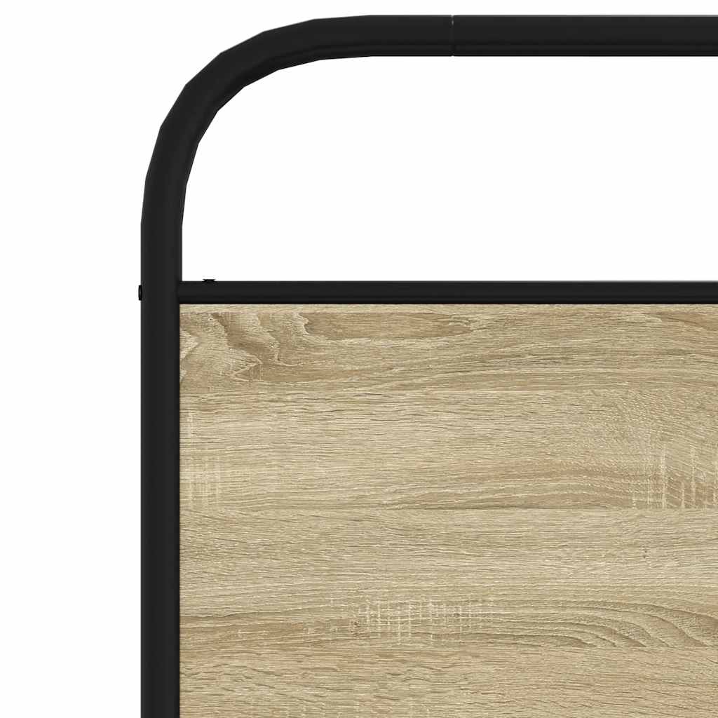 Headboard Sonoma Oak 90 cm Steel and Engineered Wood