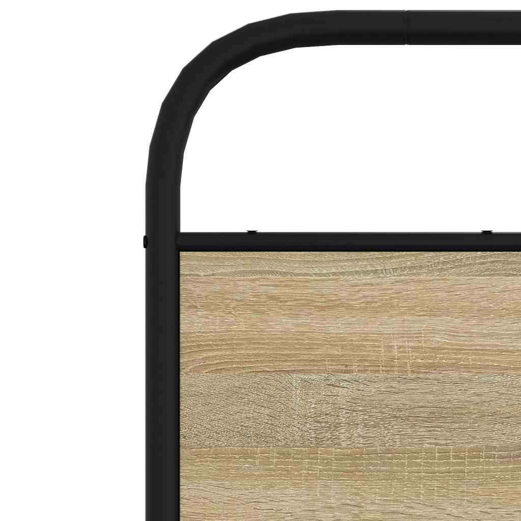 Headboard Sonoma Oak 120 cm Steel and Engineered Wood