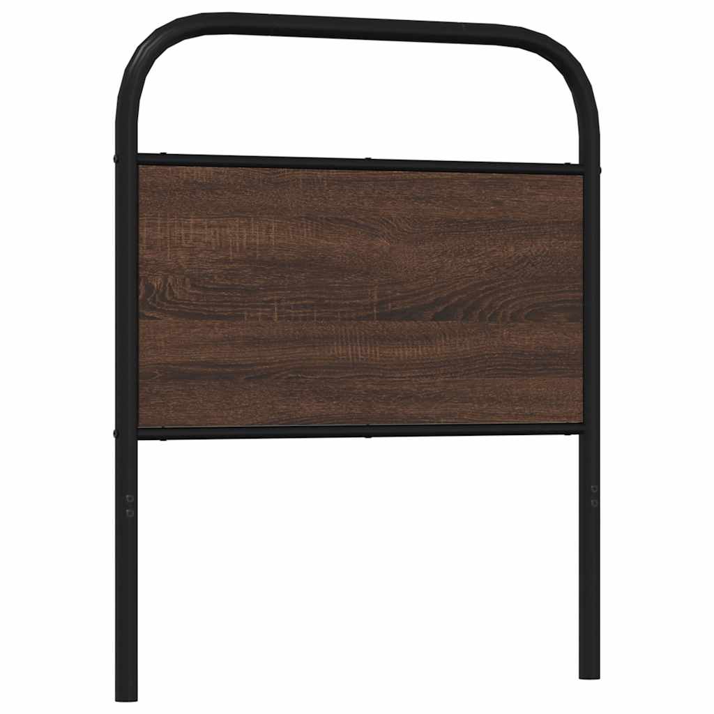 Headboard Brown Oak 80 cm Steel and Engineered Wood