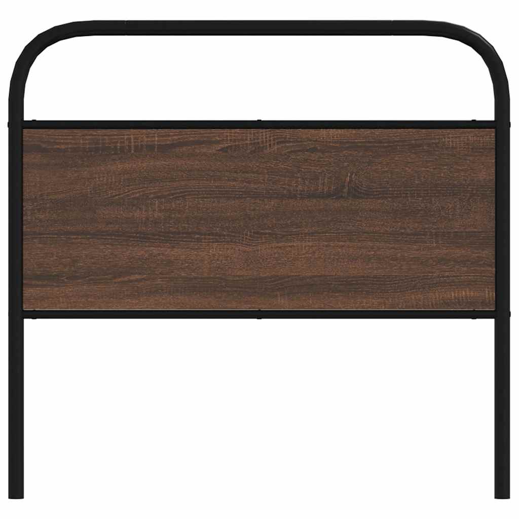 Headboard Brown Oak 100 cm Steel and Engineered Wood