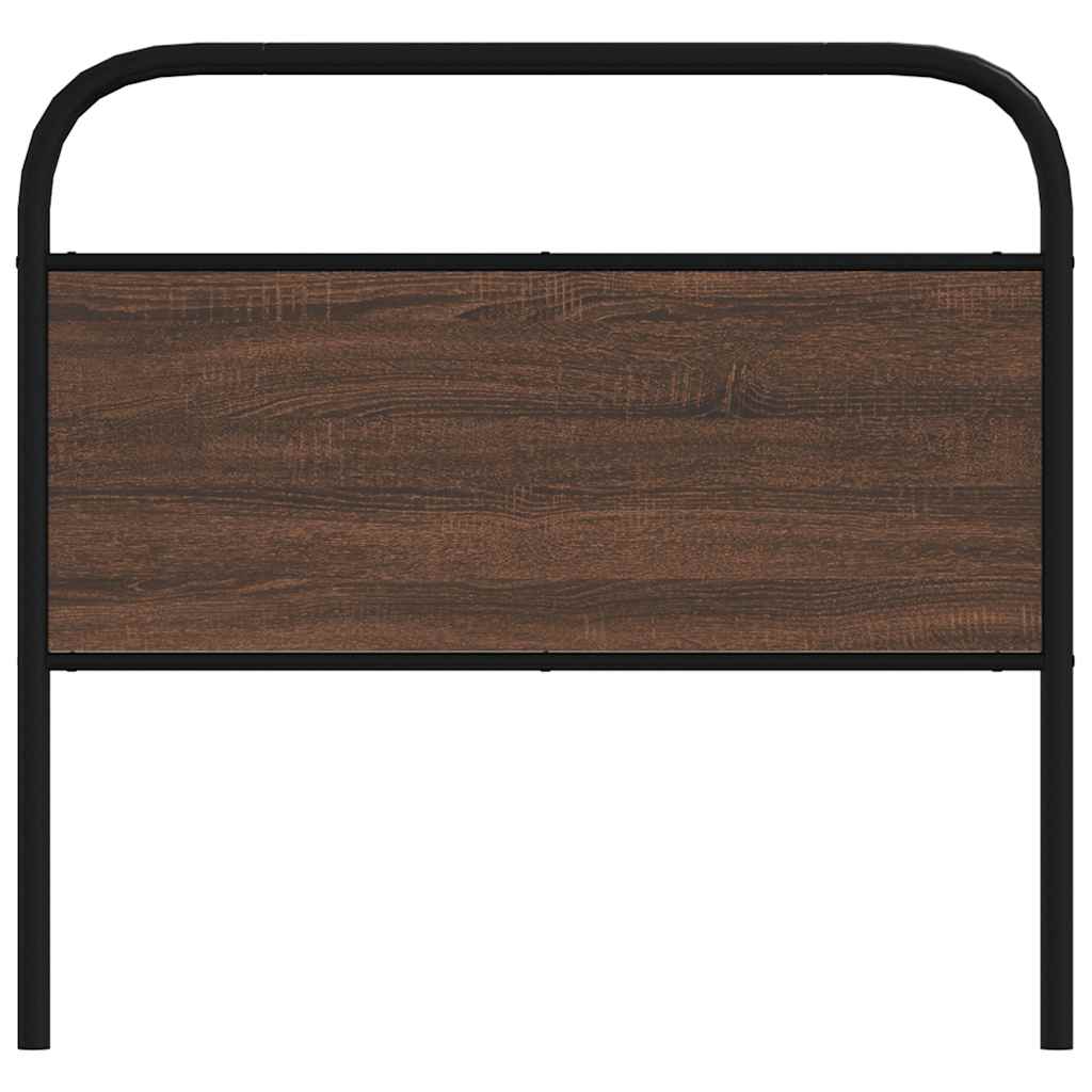 Headboard Brown Oak 107 cm Steel and Engineered Wood