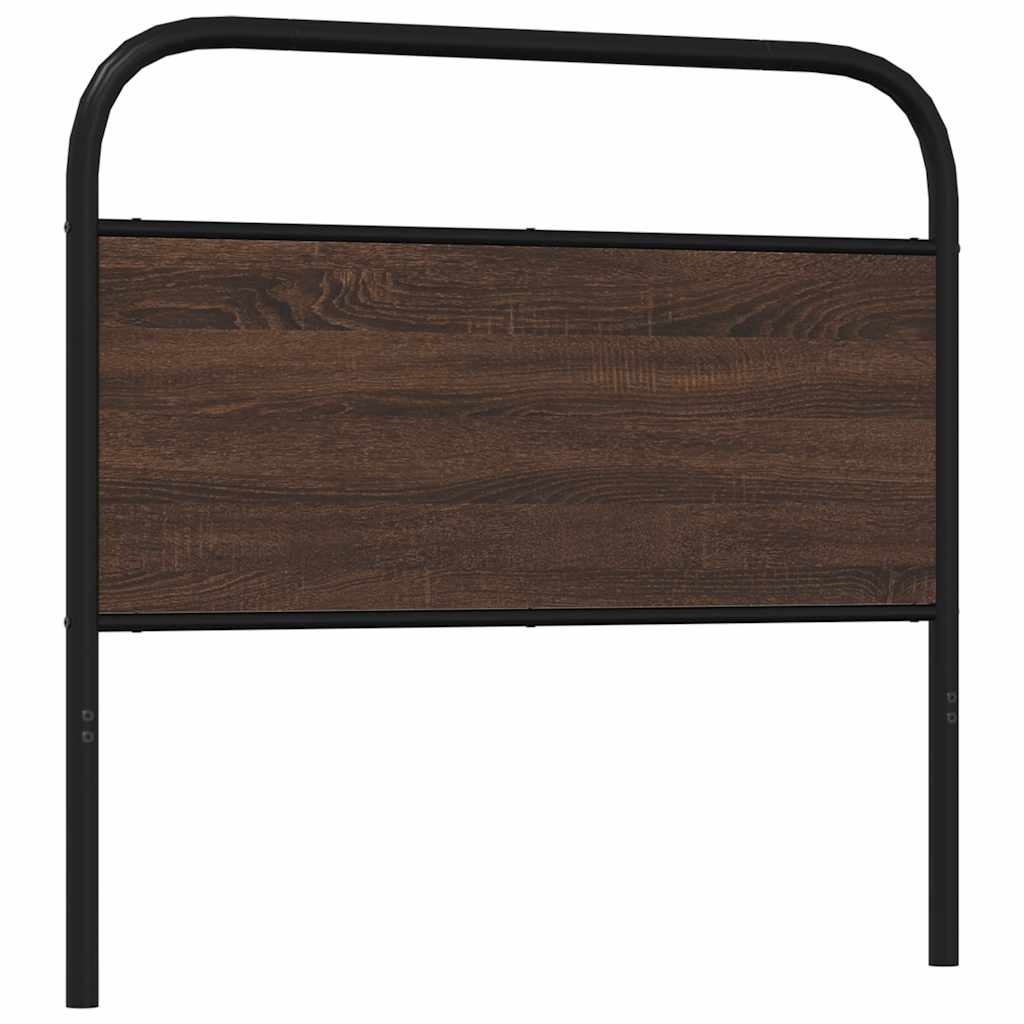 Headboard Brown Oak 107 cm Steel and Engineered Wood