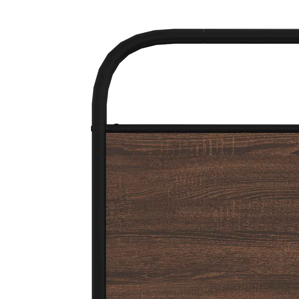Headboard Brown Oak 107 cm Steel and Engineered Wood