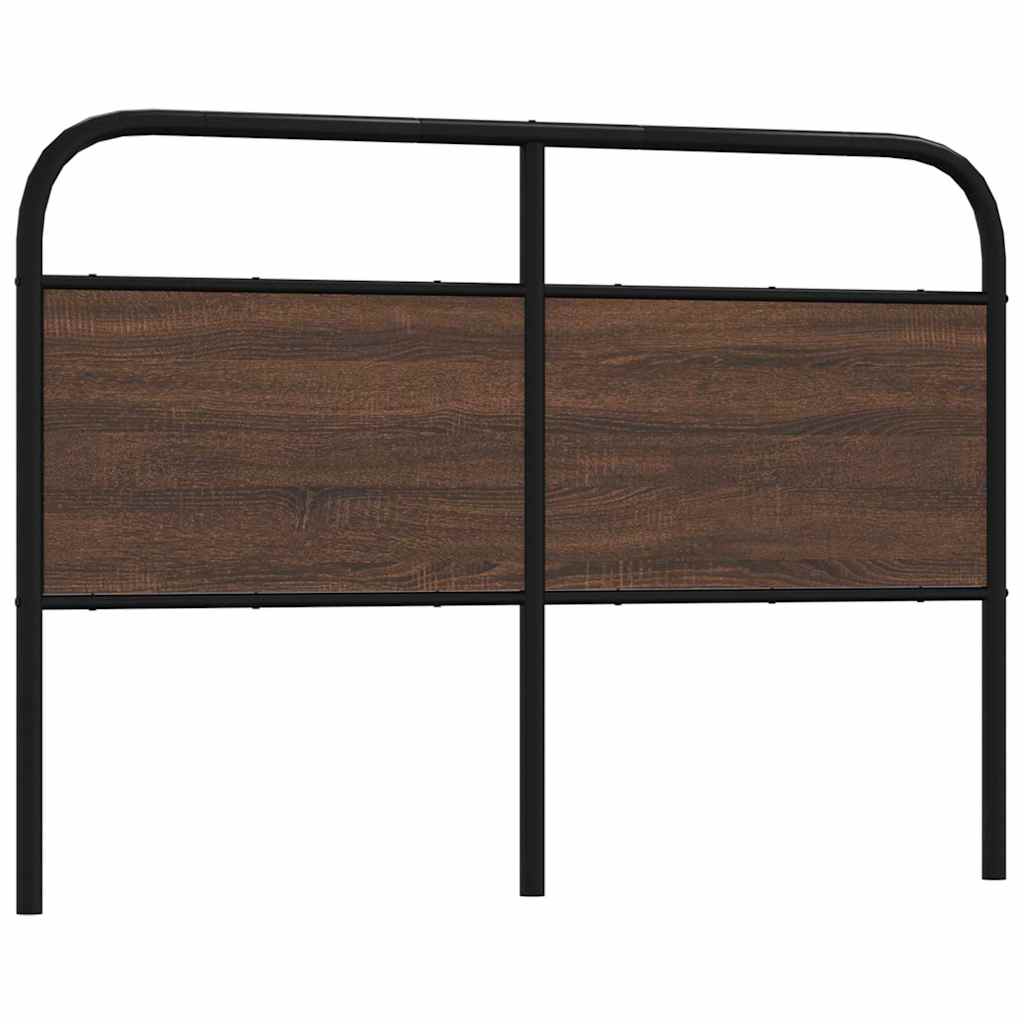Headboard Brown Oak 120 cm Steel and Engineered Wood