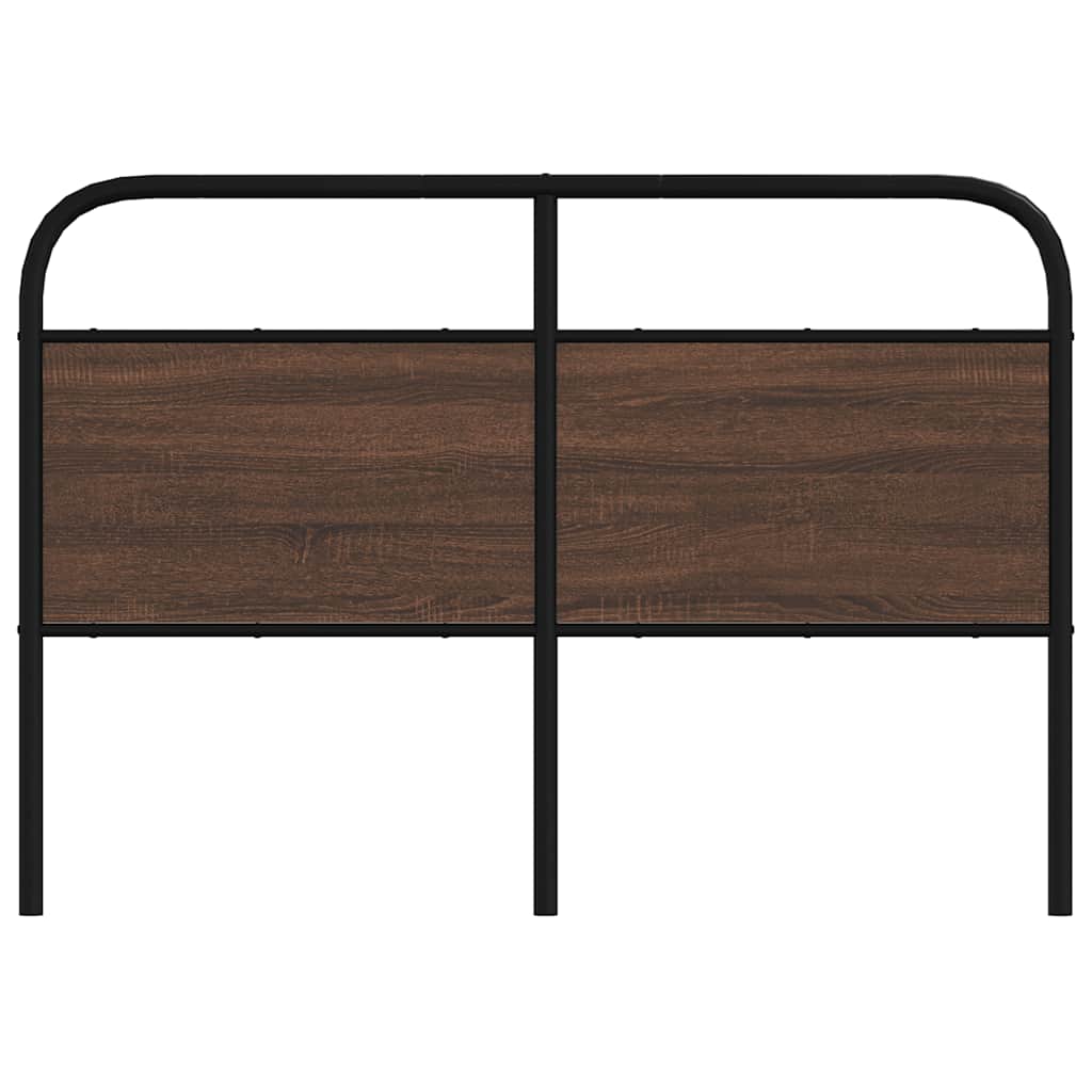 Headboard Brown Oak 120 cm Steel and Engineered Wood