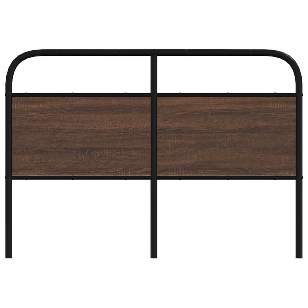 Headboard Brown Oak 135 cm Steel and Engineered Wood
