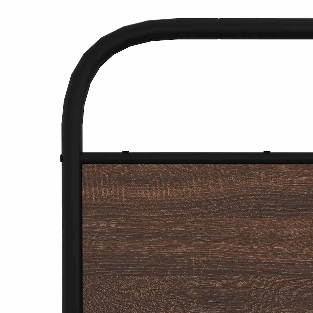 Headboard Brown Oak 140 cm Steel and Engineered Wood