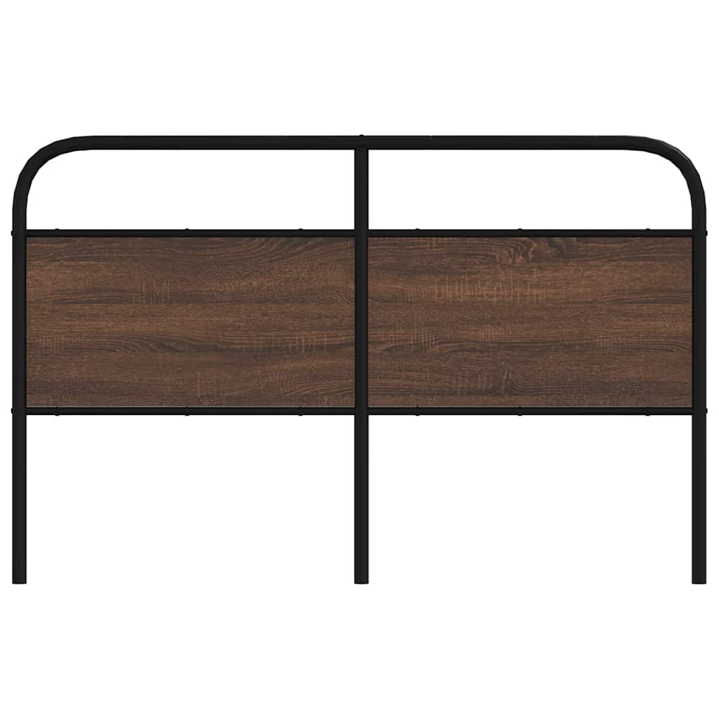 Headboard Brown Oak 160 cm Steel and Engineered Wood