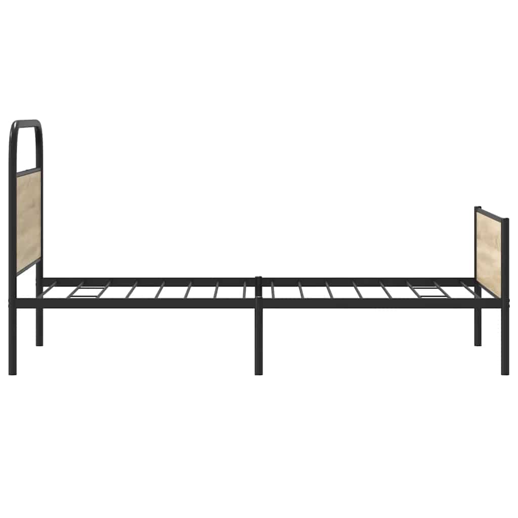 Bed Frame without Mattress 100x190 cm Sonoma Oak Engineered Wood