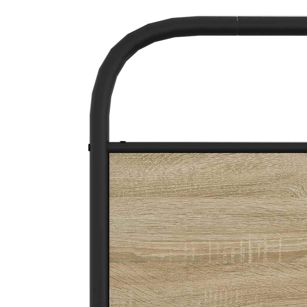 Bed Frame without Mattress 100x190 cm Sonoma Oak Engineered Wood