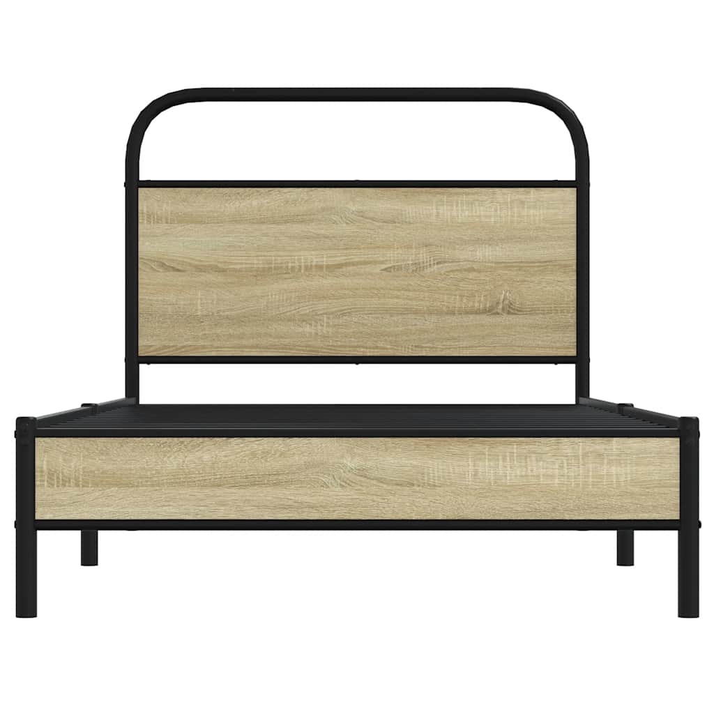 Bed Frame without Mattress 90x200 cm Sonoma Oak Engineered Wood
