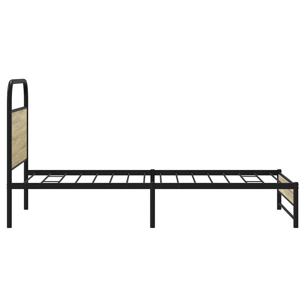 Bed Frame without Mattress 90x200 cm Sonoma Oak Engineered Wood
