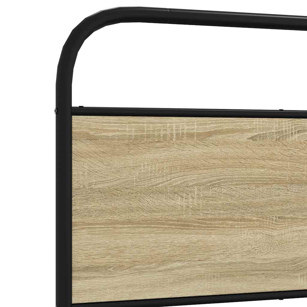 Bed Frame without Mattress 90x190 cm Sonoma Oak Engineered Wood