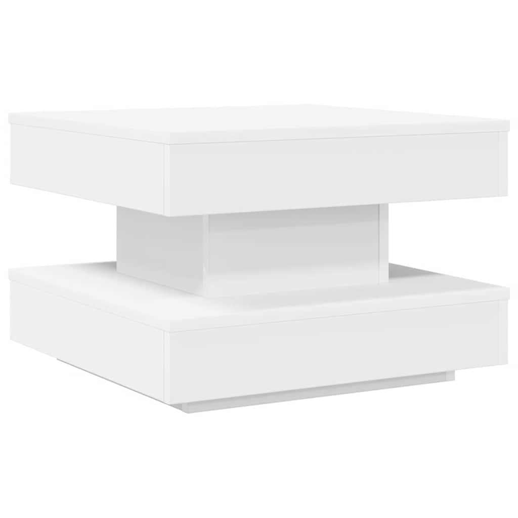 Coffee Table 360-Degree Rotatable White 50x50x34.5 cm