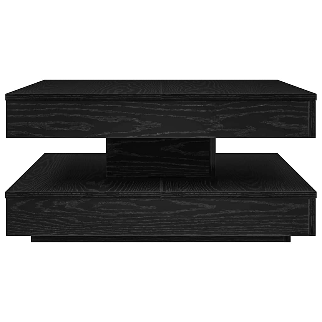 Coffee Table 360-Degree Rotatable Black 70x70x34.5 cm