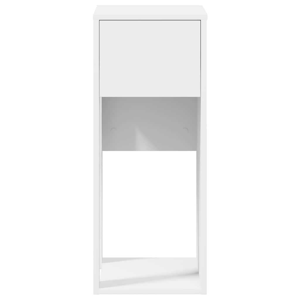Computer Tower Stand with Drawer White 30x44x74 cm
