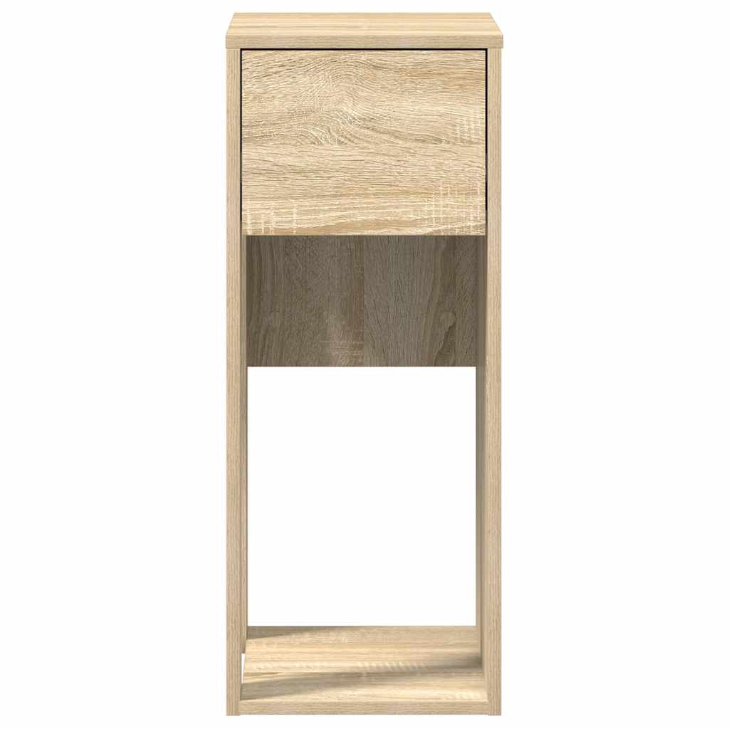 Computer Tower Stand with Drawer Sonoma Oak 30x44x74 cm