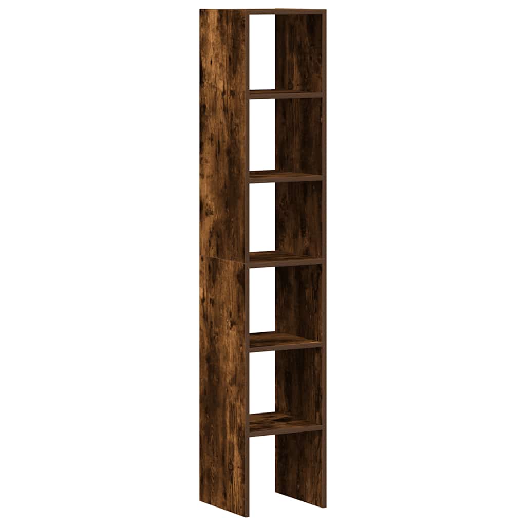 Bookcases 2 pcs Stackable Smoked Oak 30x30x80 cm Engineered Wood