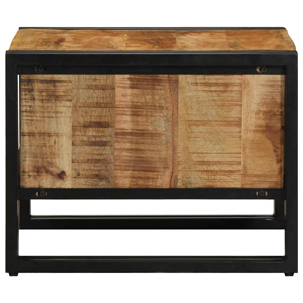 Coffee Table 50x50x38 cm Solid Rough Wood Mango