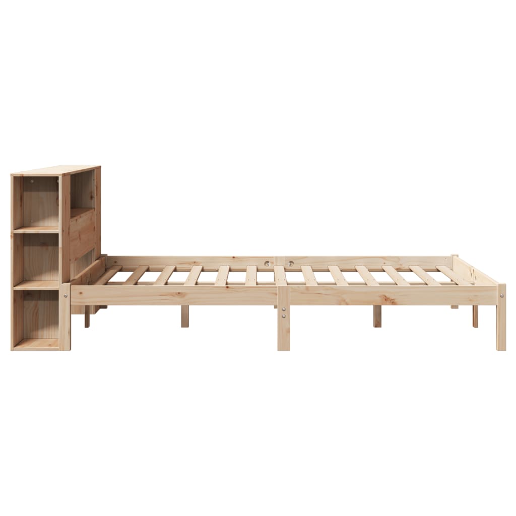 Bookcase Bed without Mattress 120x190 cm Small Double Solid Wood Pine