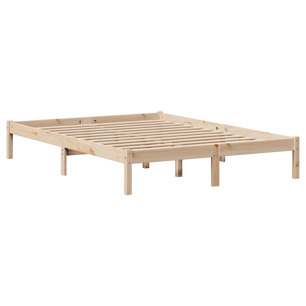 Bookcase Bed without Mattress 120x200 cm Solid Wood Pine