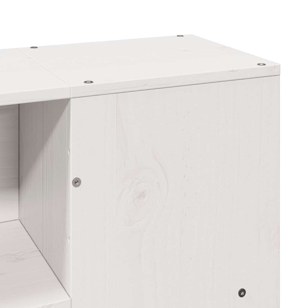 Bookcase Bed without Mattress White 120x200 cm Solid Wood Pine