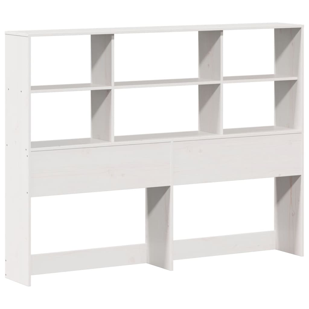 Bookcase Bed without Mattress White 160x200 cm Solid Wood Pine