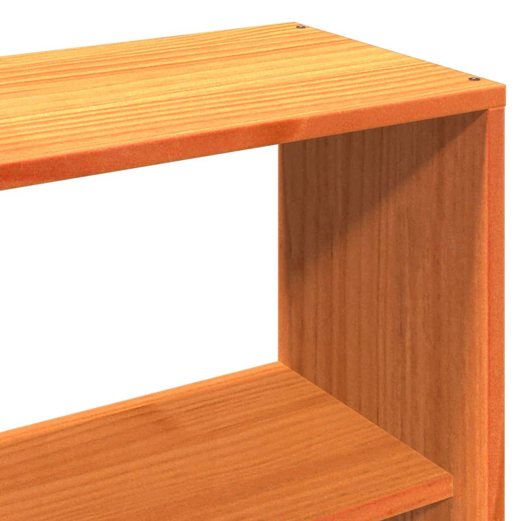 Bookcase Bed without Mattress Wax Brown 160x200 cm Solid Wood Pine