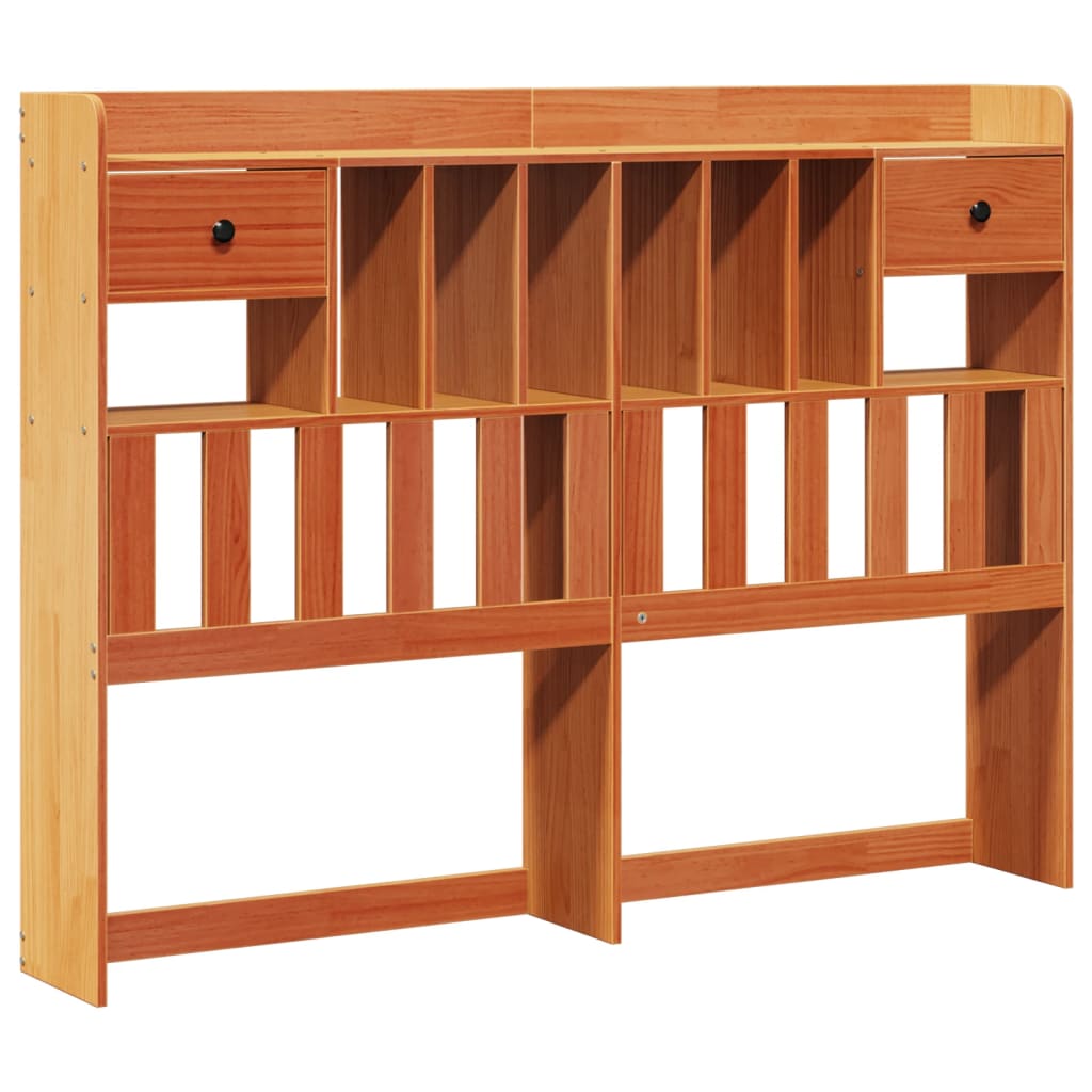 Bookcase Bed without Mattress Wax Brown 160x200 cm Solid Wood Pine