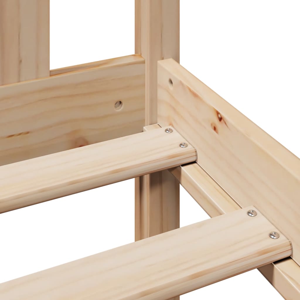 Bookcase Bed without Mattress 140x200 cm Solid Wood Pine