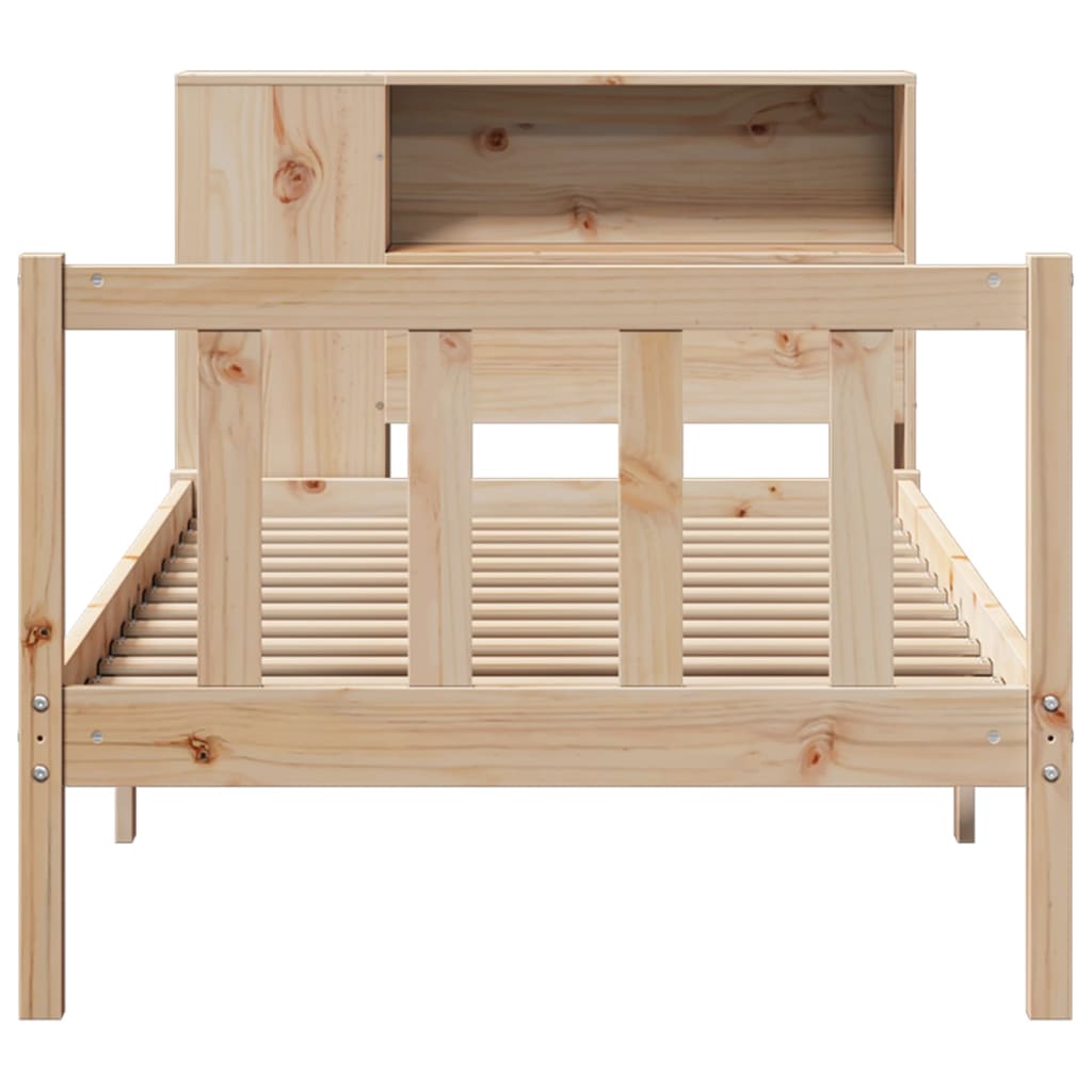 Bookcase Bed without Mattress 100x200 cm Solid Wood Pine