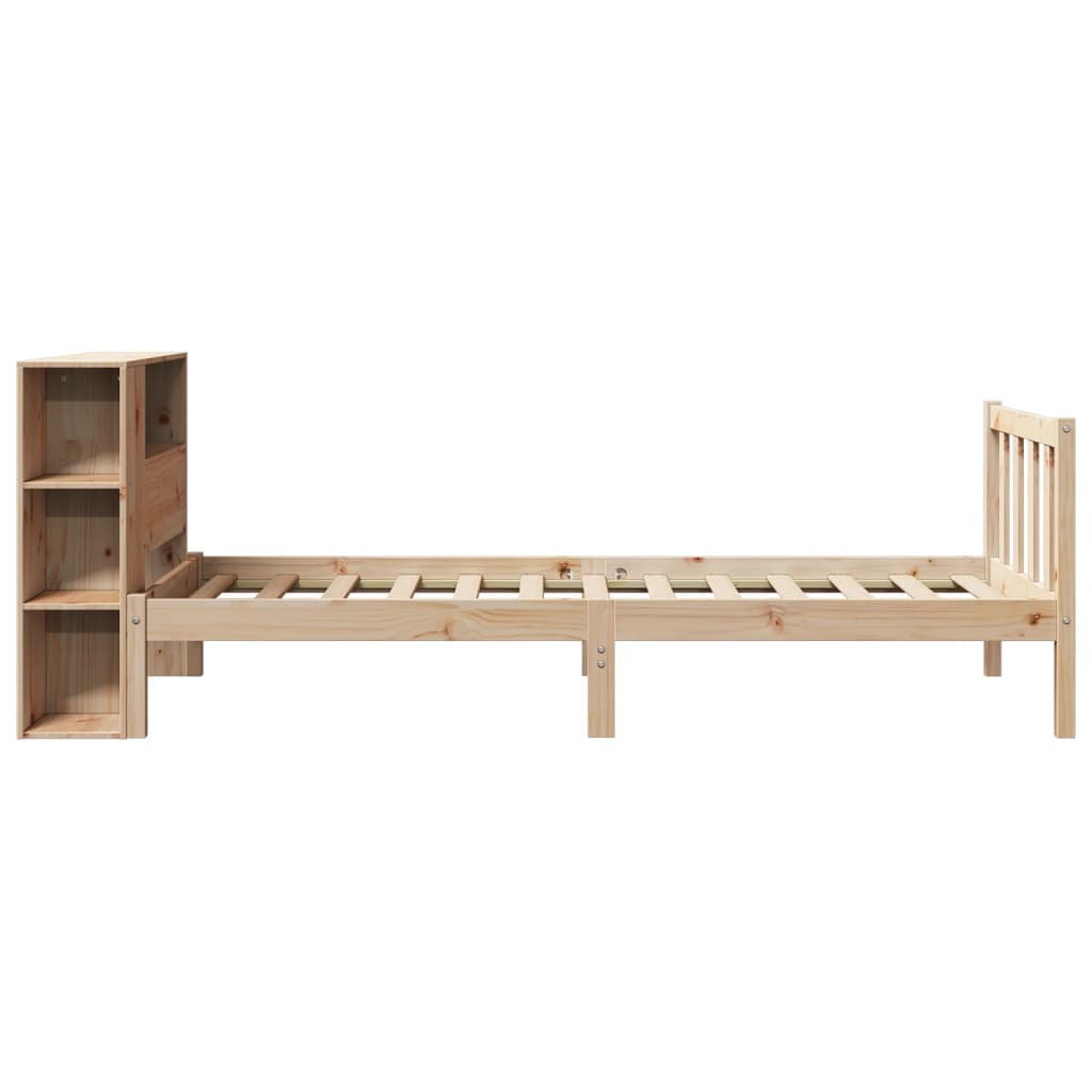 Bookcase Bed without Mattress 100x200 cm Solid Wood Pine