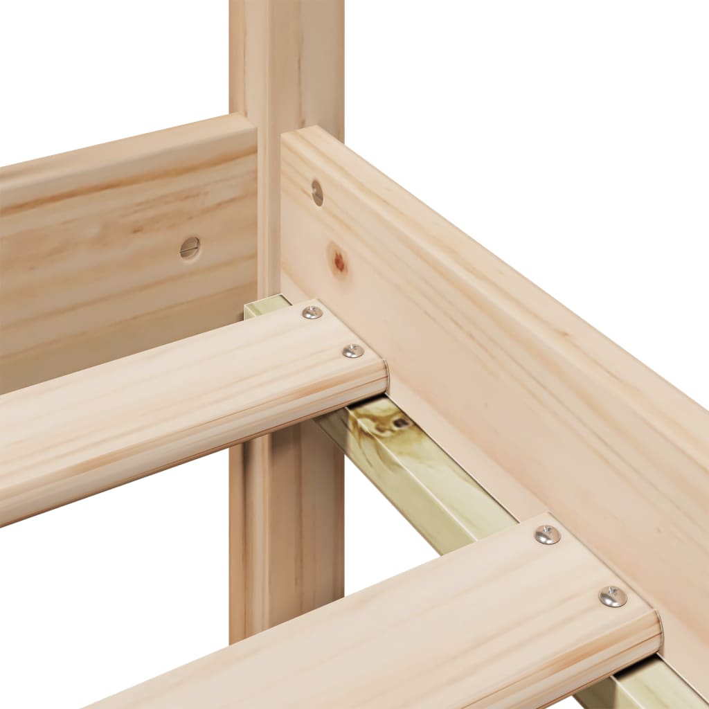 Bookcase Bed without Mattress 100x200 cm Solid Wood Pine