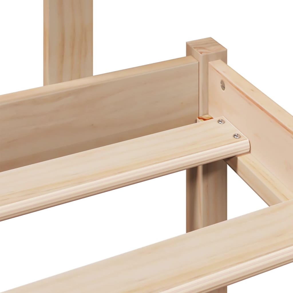 Bookcase Bed without Mattress 120x200 cm Solid Wood Pine