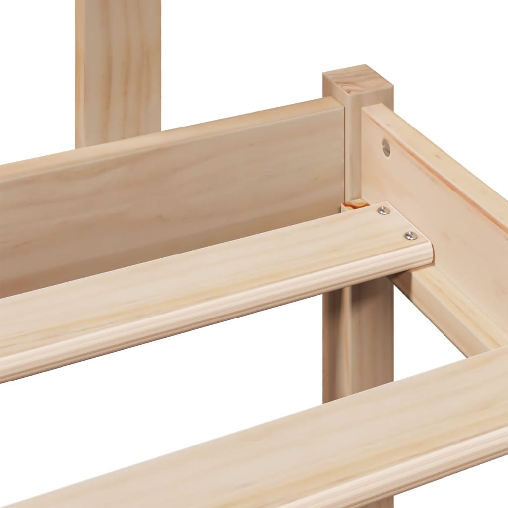 Bookcase Bed without Mattress 90x200 cm Solid Wood Pine