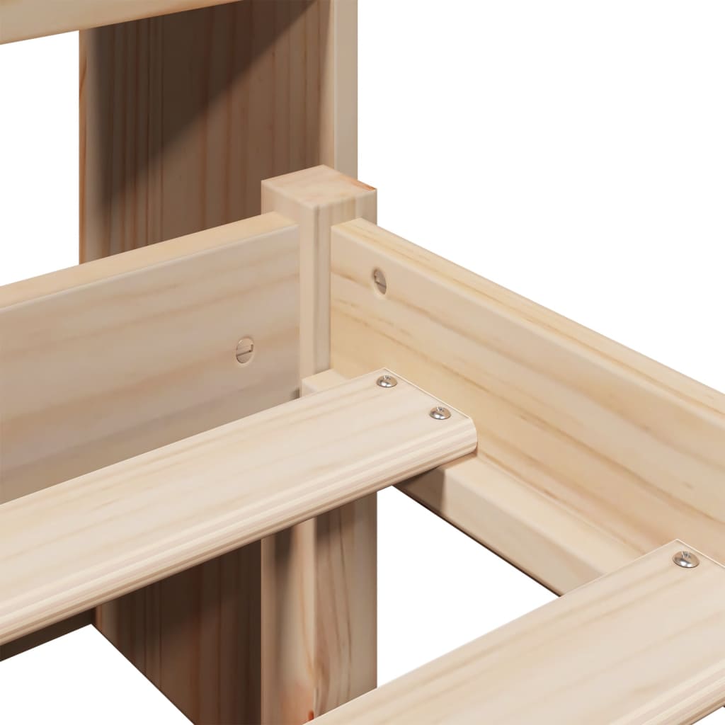 Bookcase Bed without Mattress 180x200 cm Super King Solid Wood Pine
