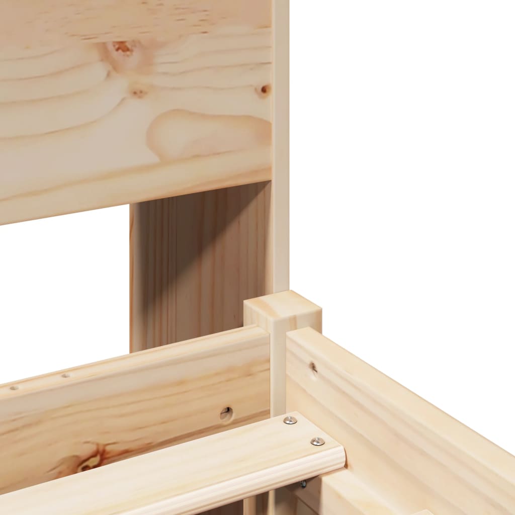 Bookcase Bed without Mattress 160x200 cm Solid Wood Pine