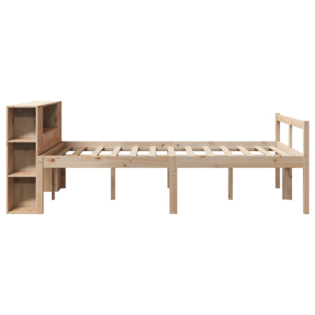 Bookcase Bed without Mattress 120x190 cm Small Double Solid Wood Pine