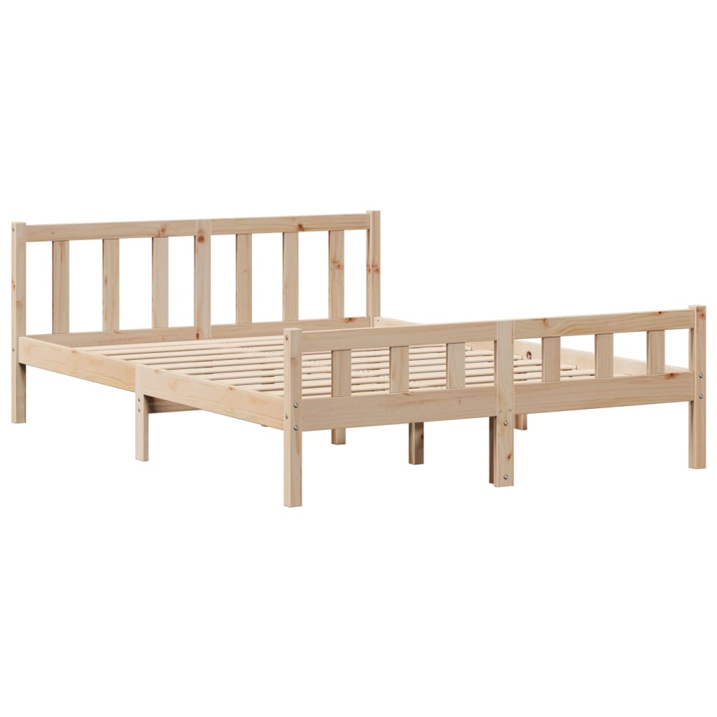 Bookcase Bed without Mattress 160x200 cm Solid Wood Pine