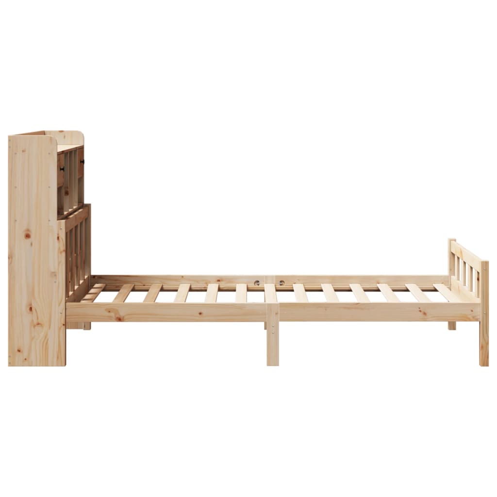 Bookcase Bed without Mattress 100x200 cm Solid Wood Pine