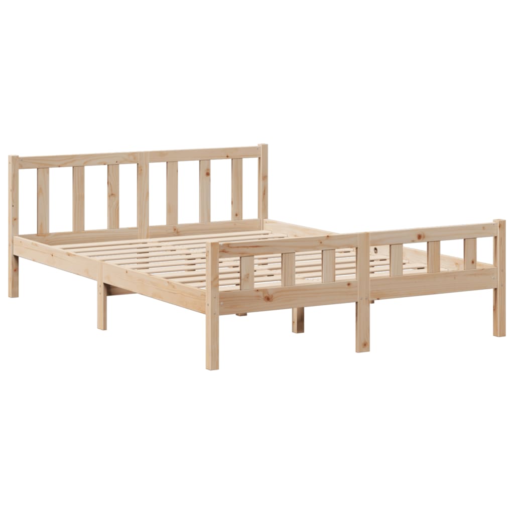 Bookcase Bed without Mattress 160x200 cm Solid Wood Pine
