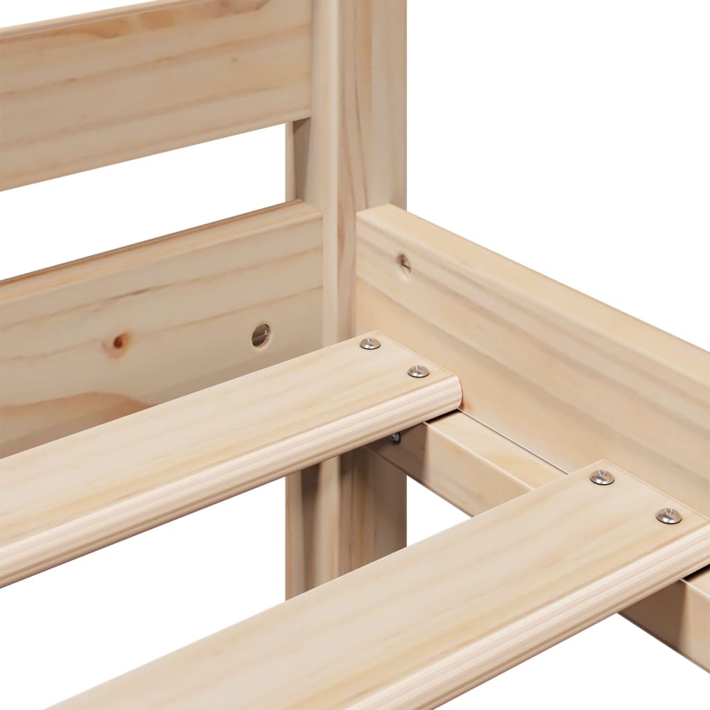 Bookcase Bed without Mattress 90x200 cm Solid Wood Pine