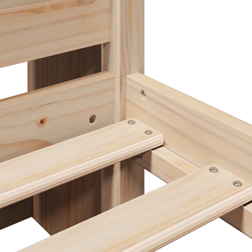 Bookcase Bed without Mattress 160x200 cm Solid Wood Pine