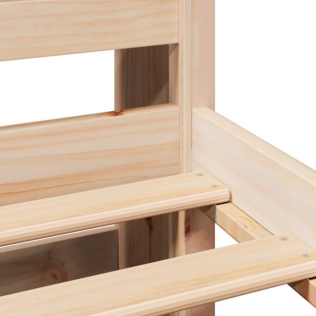 Bookcase Bed without Mattress 160x200cm Solid Wood Pine